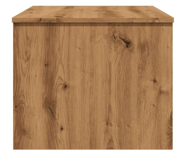 kézműves tölgy színű szerelt fa dohányzóasztal 80x50,5x41,5 cm