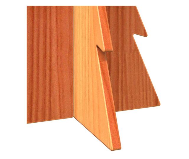 viaszbarna tömör fenyőfa karácsonyfa-dekoráció 59,5 cm