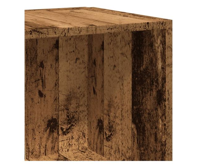 antik fa színű szerelt fa kisasztal 33 x 33 x 34 cm