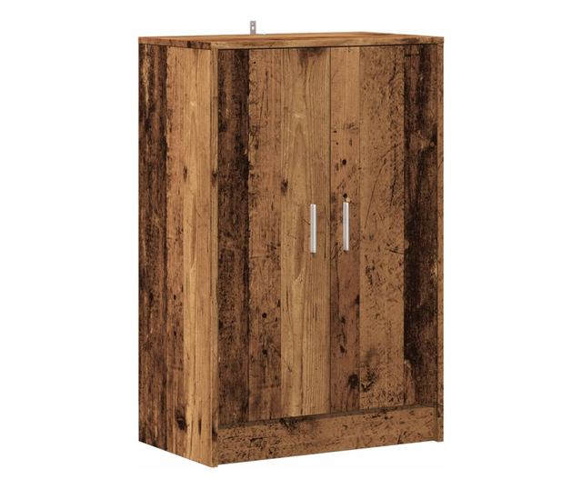 antik fa színű szerelt fa cipősszekrény 60 x 35 x 92 cm