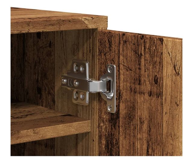 antik fa színű szerelt fa cipősszekrény 60 x 35 x 92 cm