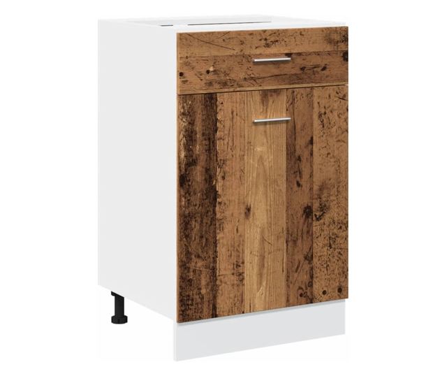 antik fa színű szerelt fa fiókos alsószekrény 50 x 46 x 81,5 cm