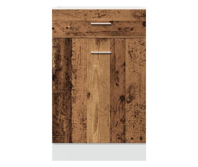 antik fa színű szerelt fa fiókos alsószekrény 50 x 46 x 81,5 cm