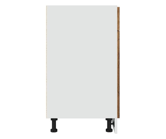 antik fa színű szerelt fa fiókos alsószekrény 50 x 46 x 81,5 cm