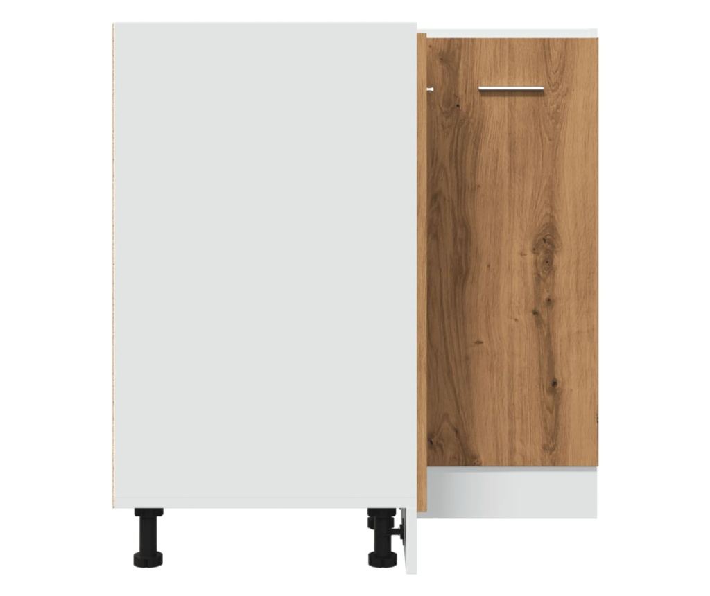 kézműves tölgyszínű szerelt fa konyhaszekrény 75,5x75,5x81,5 cm - 5