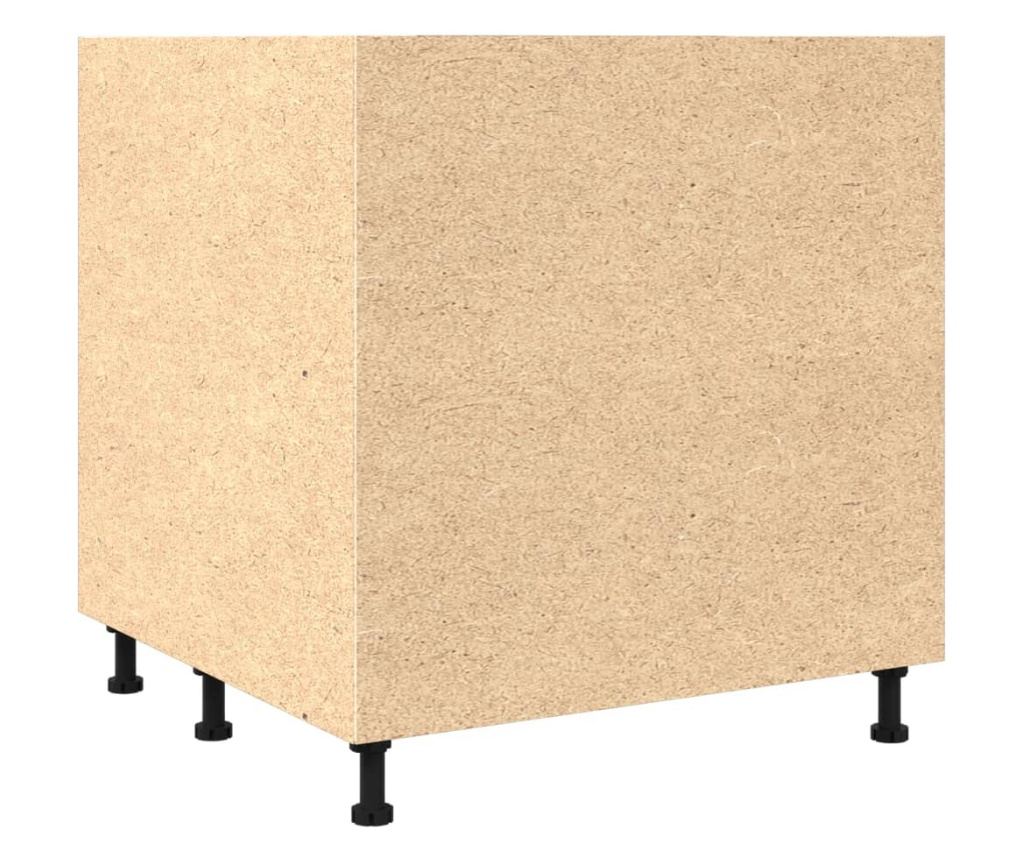 kézműves tölgyszínű szerelt fa konyhaszekrény 75,5x75,5x81,5 cm - 6