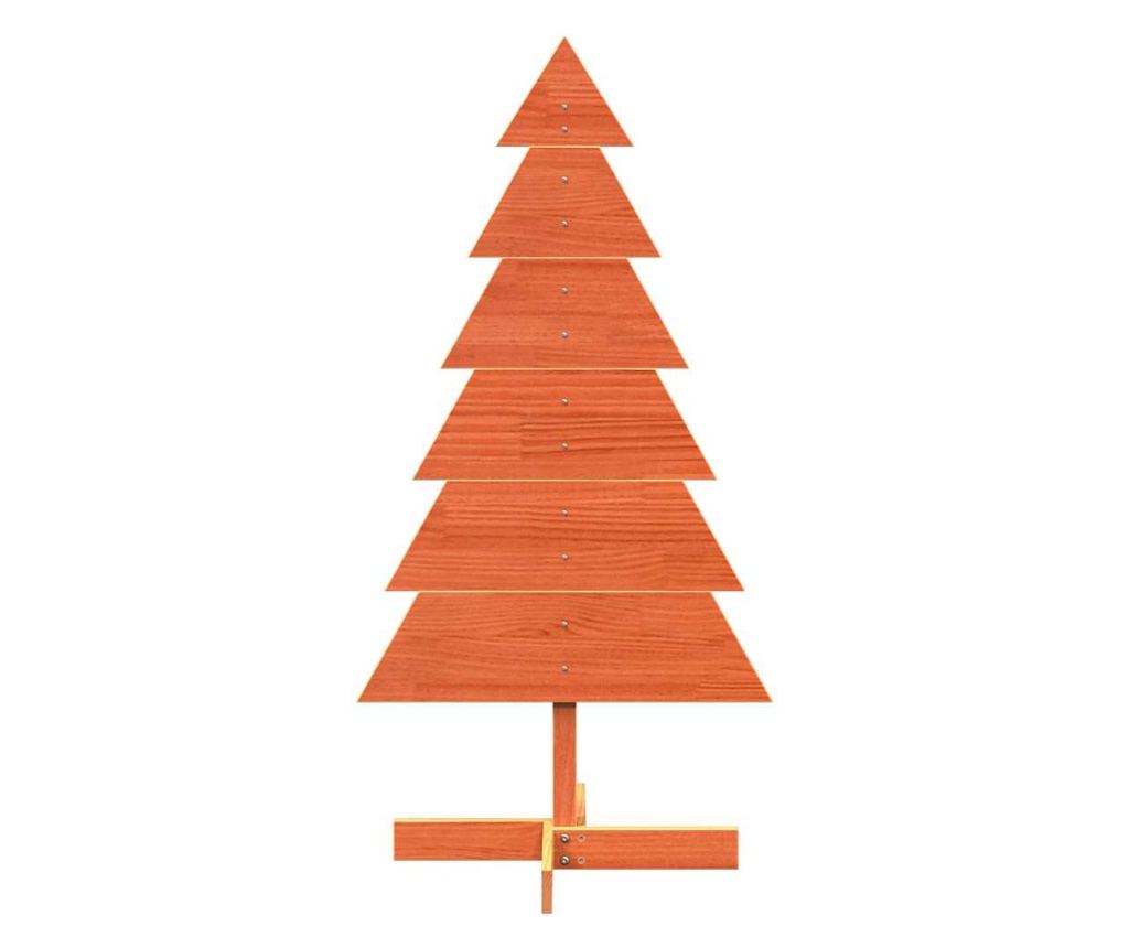 viaszbarna tömör fenyőfa karácsonyfa-dekoráció 120 cm - 3