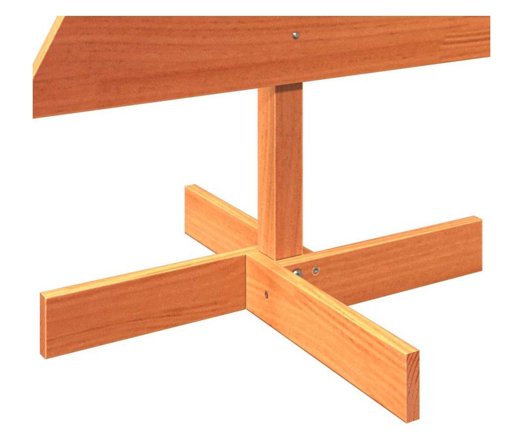 viaszbarna tömör fenyőfa karácsonyfa-dekoráció 120 cm - 6