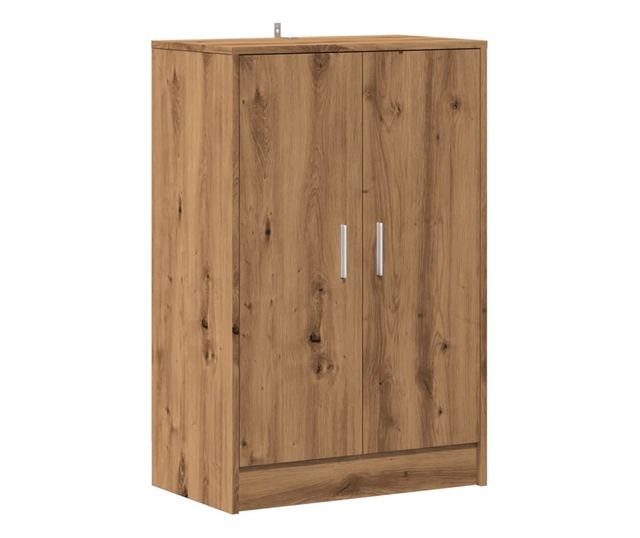 kézműves tölgy színű szerelt fa cipősszekrény 60 x 35 x 92 cm