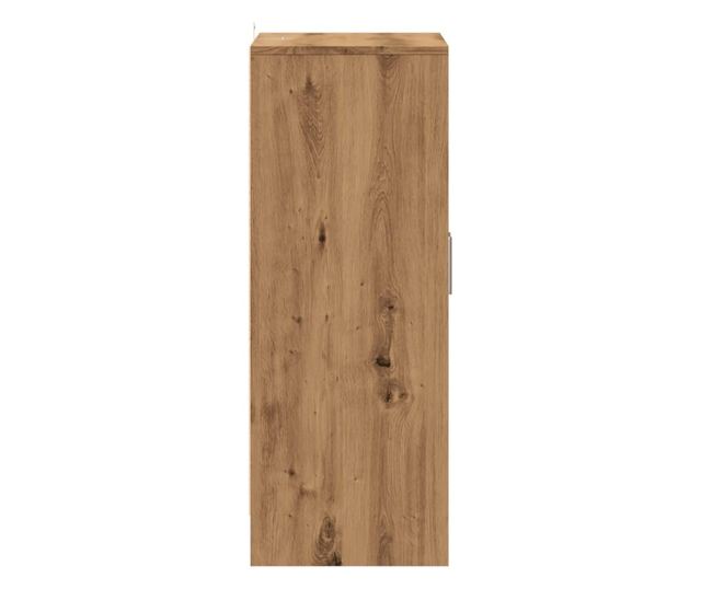 kézműves tölgy színű szerelt fa cipősszekrény 60 x 35 x 92 cm