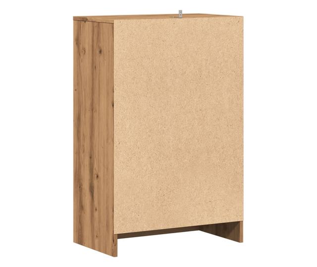 kézműves tölgy színű szerelt fa cipősszekrény 60 x 35 x 92 cm