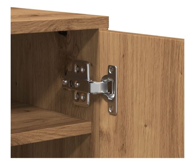 kézműves tölgy színű szerelt fa cipősszekrény 60 x 35 x 92 cm