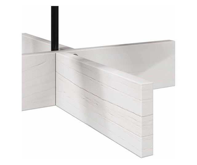 fehér tömör fenyőfa karácsonyfa-dekoráció 100 cm