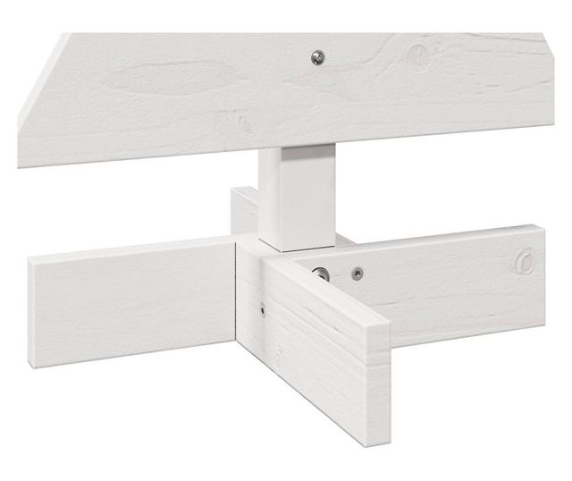 fehér tömör fenyőfa karácsonyfa-dekoráció 60 cm