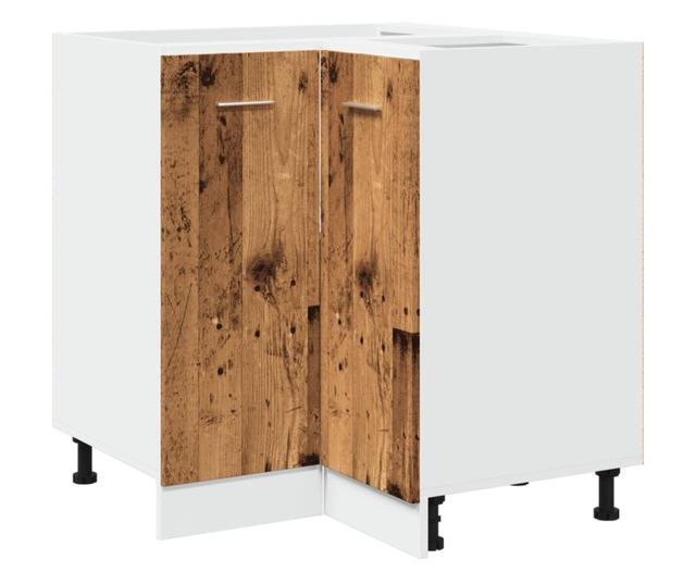 antik fa színű szerelt fa konyhaszekrény 75,5 x 75,5 x 81,5 cm