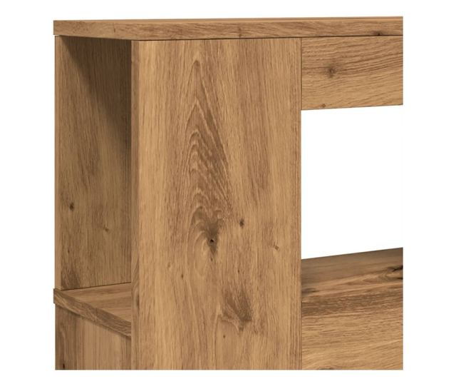 kézműves tölgyszínű szerelt fa LED-es fejtámla 220x18,5x103,5cm