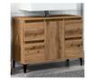 kézműves tölgy színű szerelt fa mosdószekrény 80 x 33 x 60 cm
