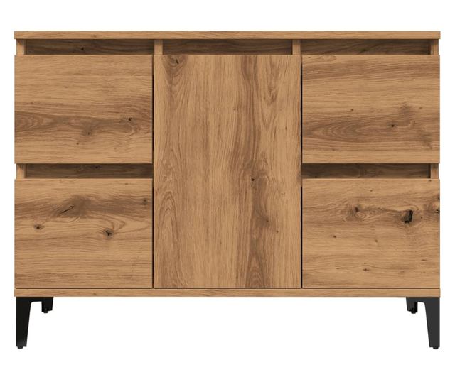 kézműves tölgy színű szerelt fa mosdószekrény 80 x 33 x 60 cm