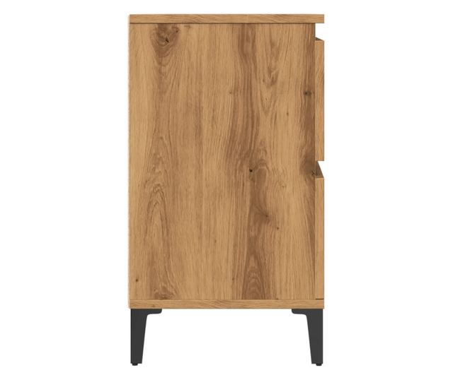 kézműves tölgy színű szerelt fa mosdószekrény 80 x 33 x 60 cm