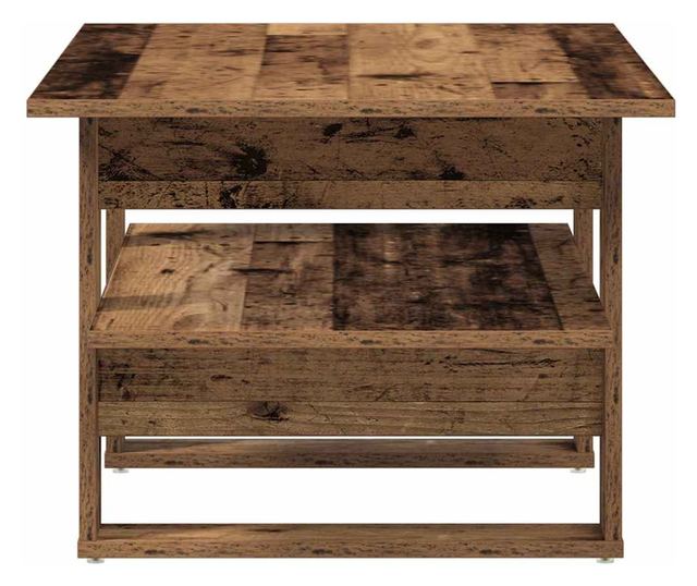 antik fa színű szerelt fa dohányzóasztal 102 x 55 x 42 cm