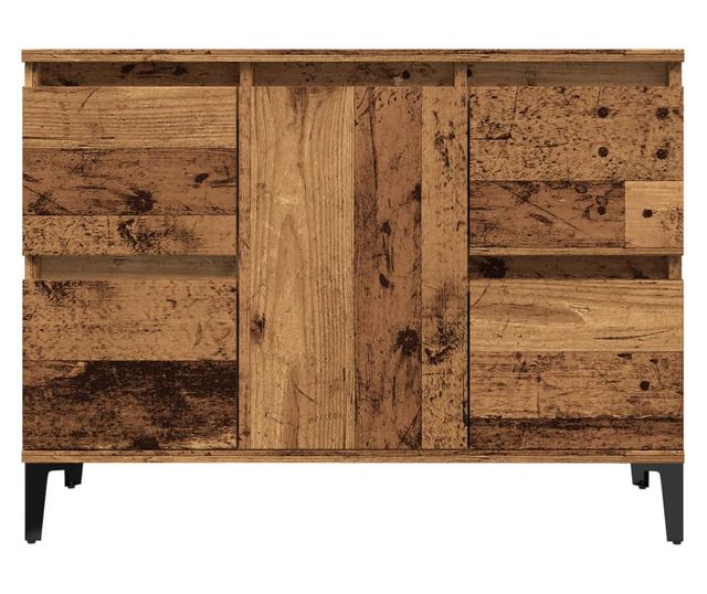 antik fa színű szerelt fa mosdószekrény 80 x 33 x 60 cm