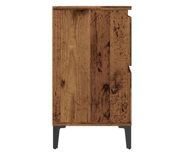 antik fa színű szerelt fa mosdószekrény 80 x 33 x 60 cm