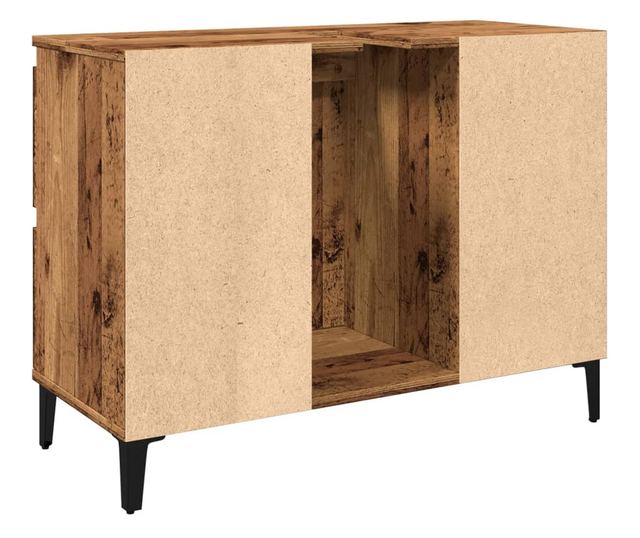 antik fa színű szerelt fa mosdószekrény 80 x 33 x 60 cm