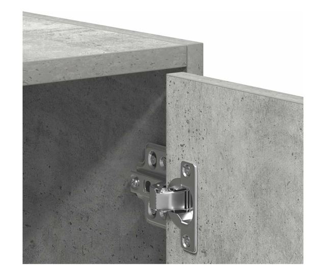 betonszürke forgácslap fürdőszobaszekrény 30 x 30 x 183,5 cm