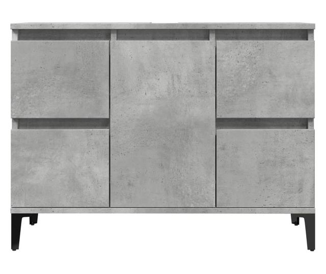 betonszürke szerelt fa mosdószekrény 80 x 33 x 60 cm