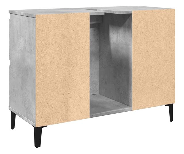 betonszürke szerelt fa mosdószekrény 80 x 33 x 60 cm