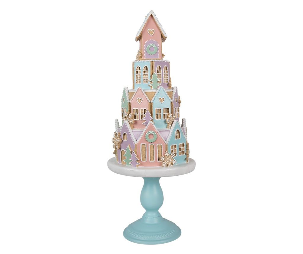 Brad Craciun Mézeskalács ház, többszínű, műgyanta, 24x59 cm - 2