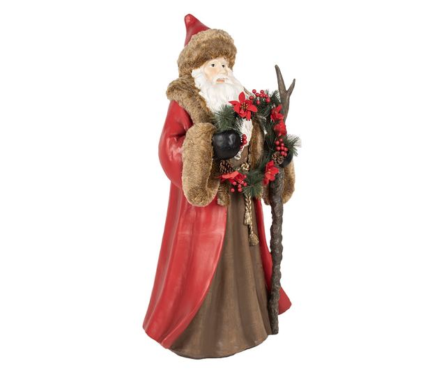 Többszínű műgyanta Mikulás figura 65x49x122 cm