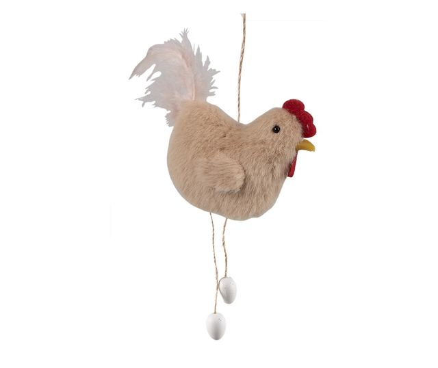 3 darabos dekoratív textil húsvéti tyúk szett 10x3x18 cm