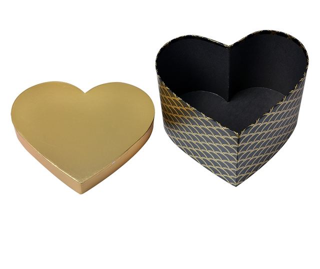 3 darabos fekete és arany karton tárolódoboz készlet