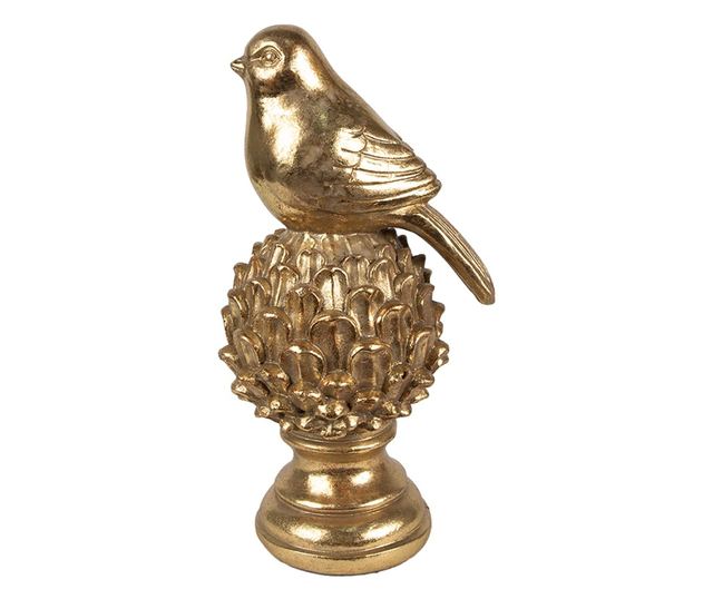 Arany Színű Műgyanta Madár Figura 11x10x22 cm