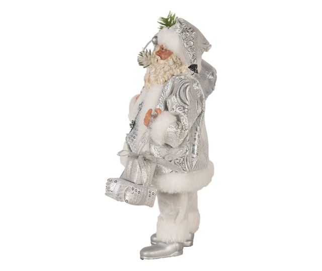 Sokszínű textil Mikulás figura 18x11x28 cm