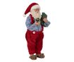 Sokszínű textil Mikulás figura 13x10x27 cm