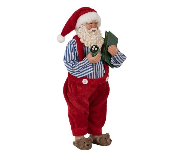 Sokszínű textil Mikulás figura 13x10x27 cm