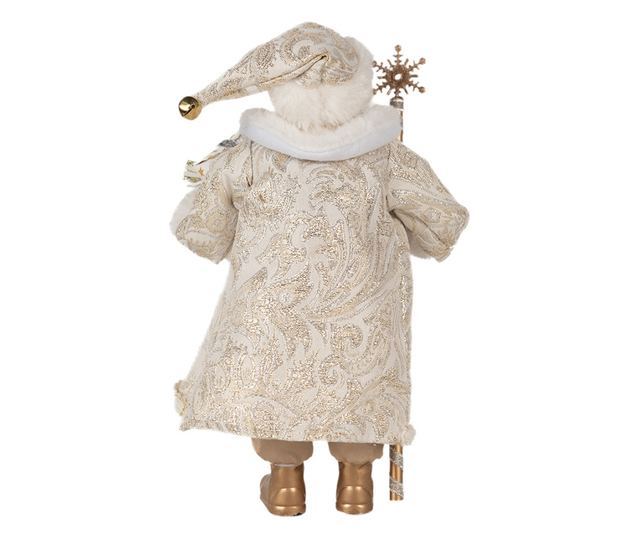 Fehér és arany Mikulás figura 16x10x27 cm