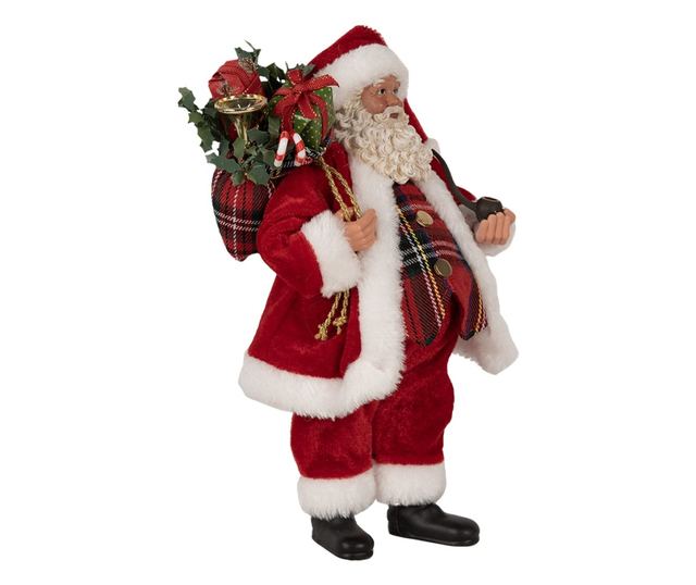 Sokszínű Mikulás figura, 16x10x27 cm