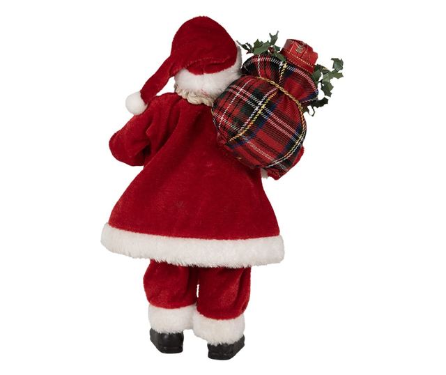 Sokszínű Mikulás figura, 16x10x27 cm