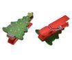 12 darabos fa karácsonyfa díszkészlet csíptetővel, 2x1x4 cm