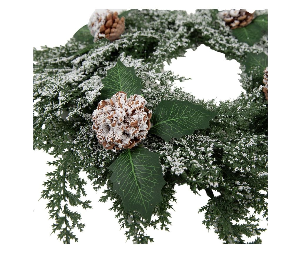 Karácsonyi koszorú zöld fenyőtobozokkal 40x5 cm - 2