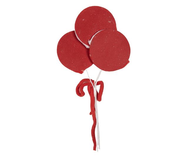 Fehér és piros karácsonyi cukorka dekoráció 15x1x30 cm