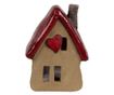 Vörösbarna kerámia dekorációs házikó 12x9x16 cm thumbnail 1