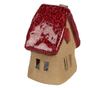 Vörösbarna kerámia dekorációs házikó 10x8x13 cm