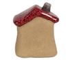 Vörösbarna kerámia dekorációs házikó 7x6x8 cm
