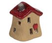 Vörösbarna kerámia dekorációs házikó 7x6x8 cm