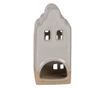 Kerámia ház gyertyatartó bézs 7x6x14 cm
