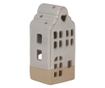 Kerámia ház gyertyatartó bézs 7x6x14 cm